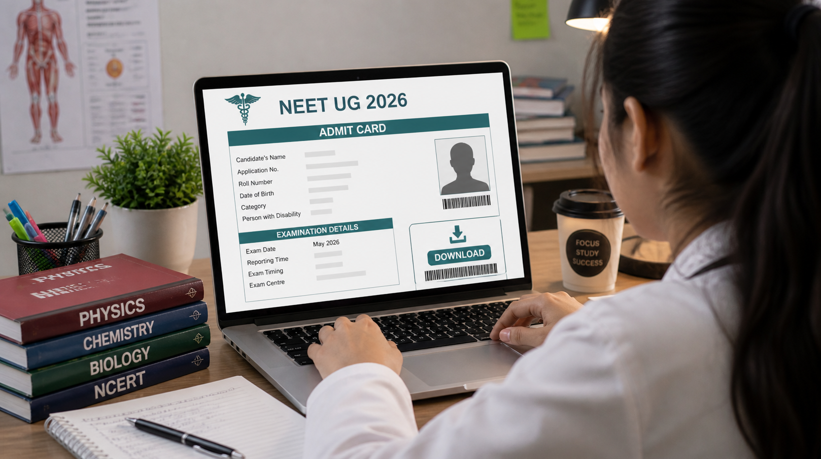 NEET UG 2026 Admit Card download process